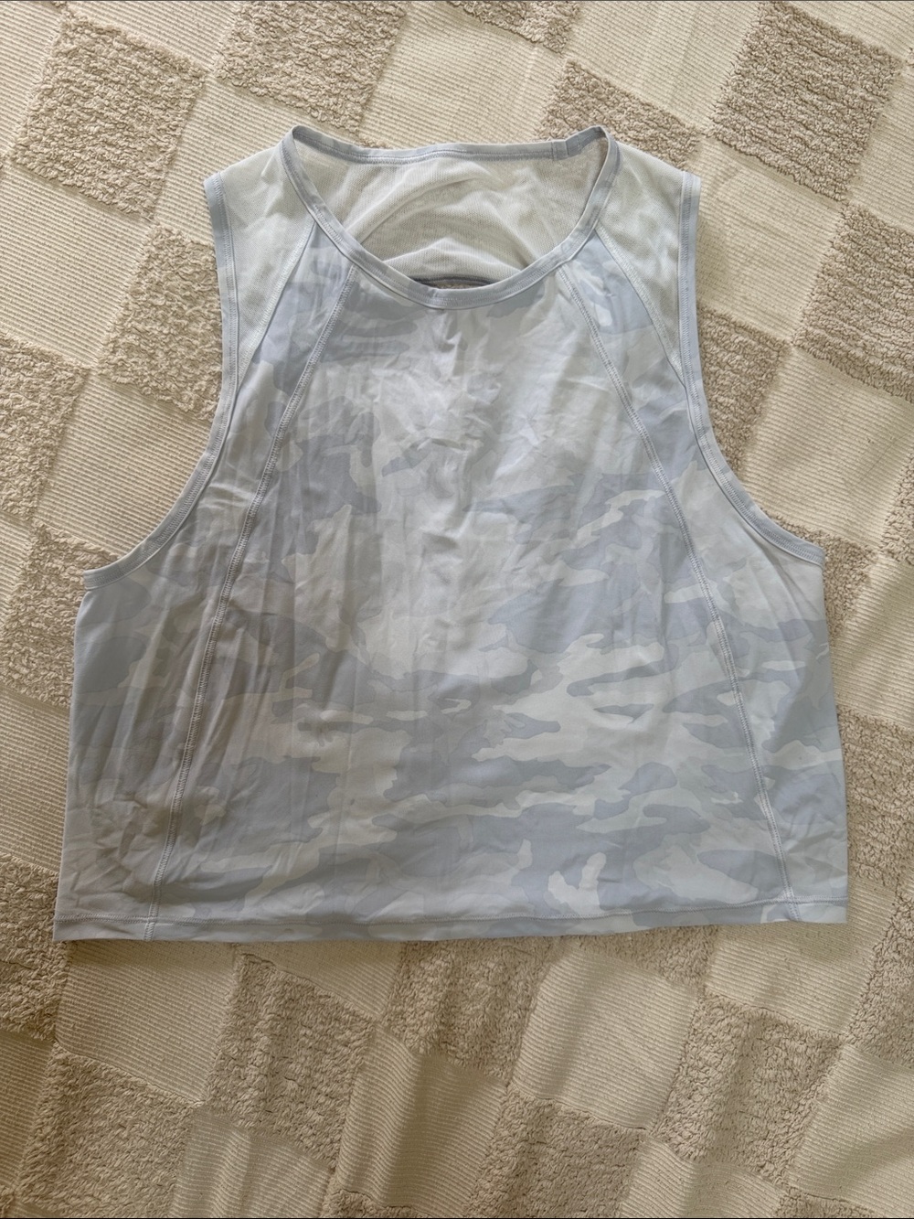 Lululemon Light Blue Camo Sleeveless Workout Tank